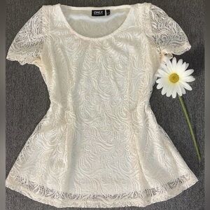 ONLY Ivory Lace Blouse